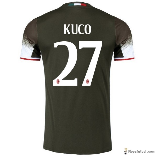 Camiseta AC Milan Replica Tercera Ropa Kuco 2016/17 Marino Verde